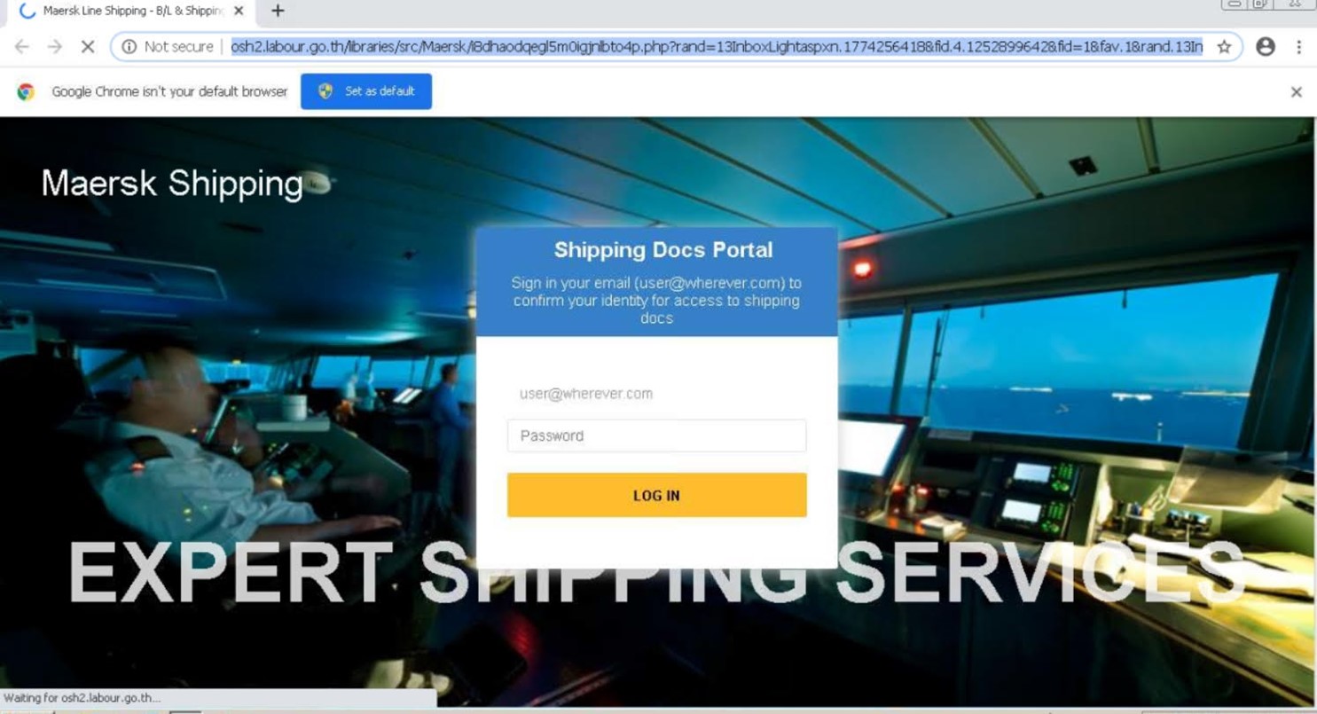 Screenshot of the phishing landing page. (Source: Zix | AppRiver)