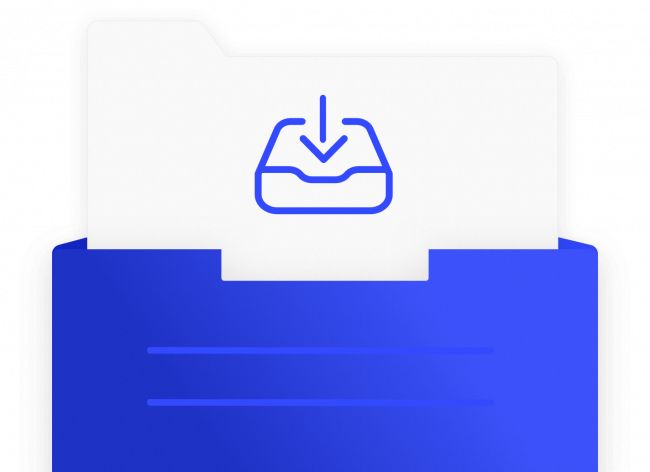 file folder with download icon