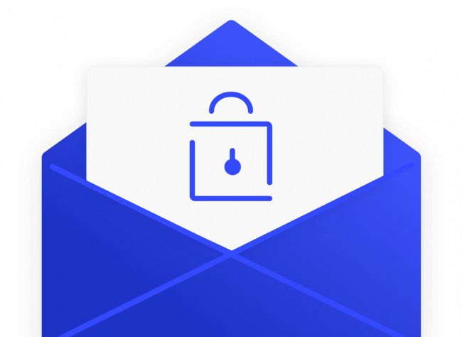 mail graphic with padlock icon