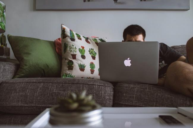 Man using computer