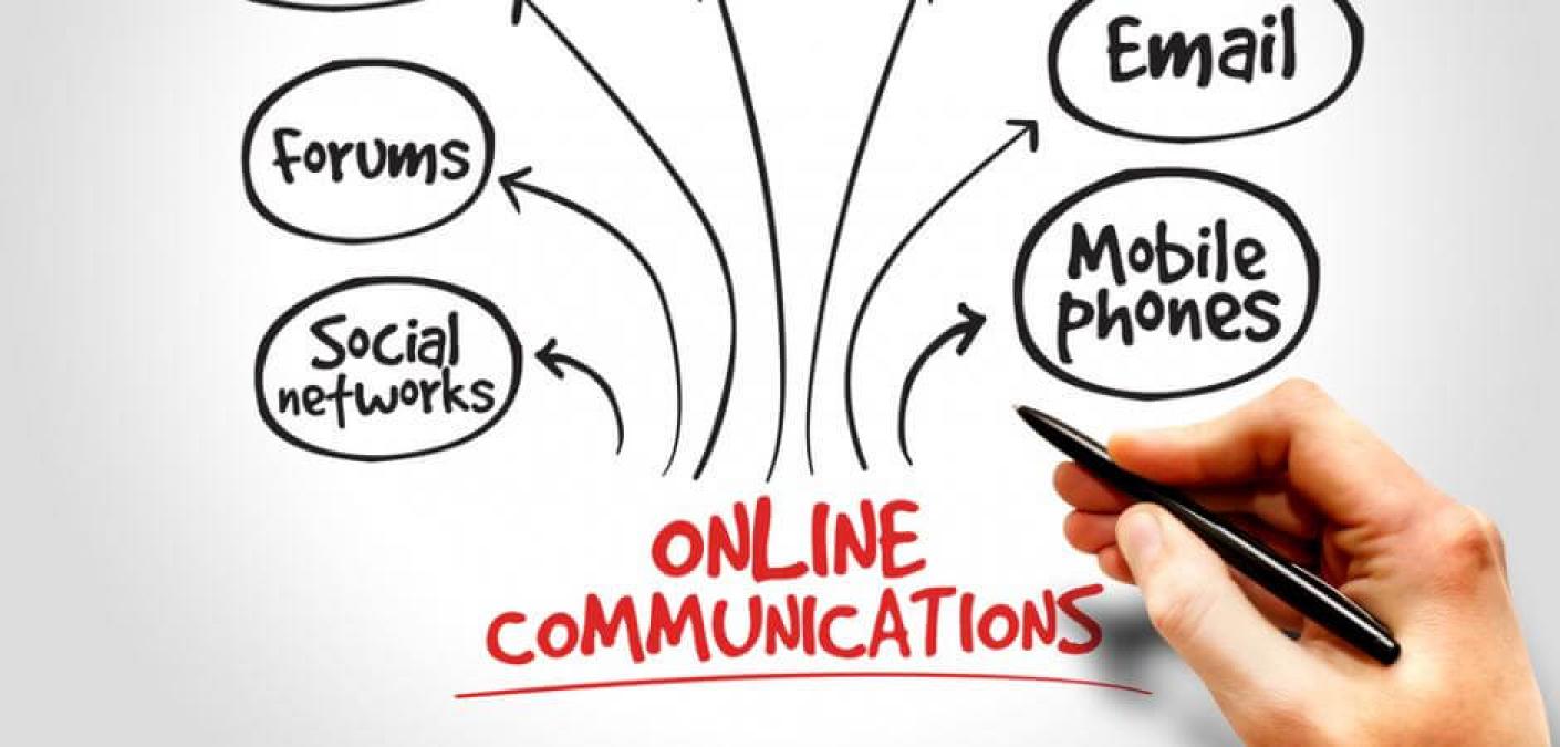whiteboard drawing of communications channels