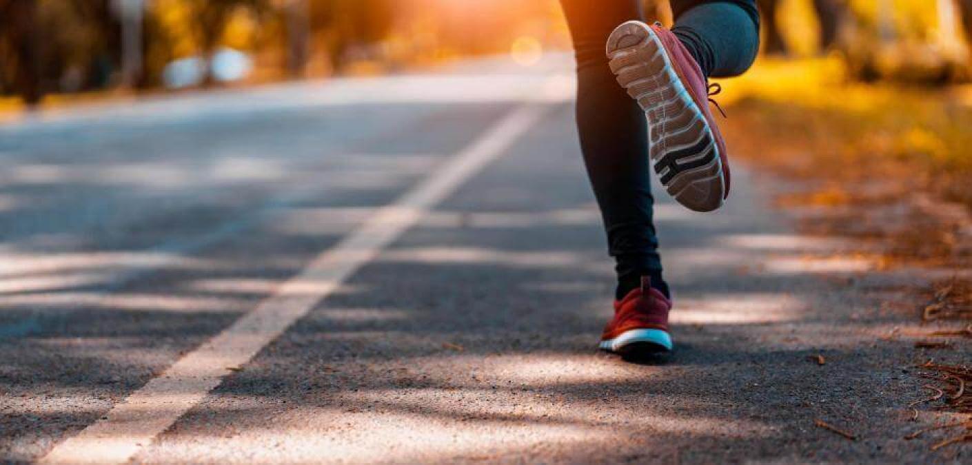 person running on street