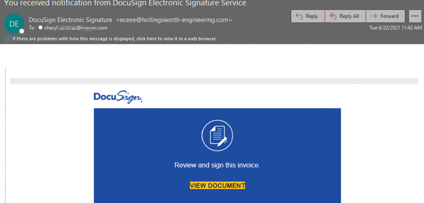 DocuSign Phishing Email